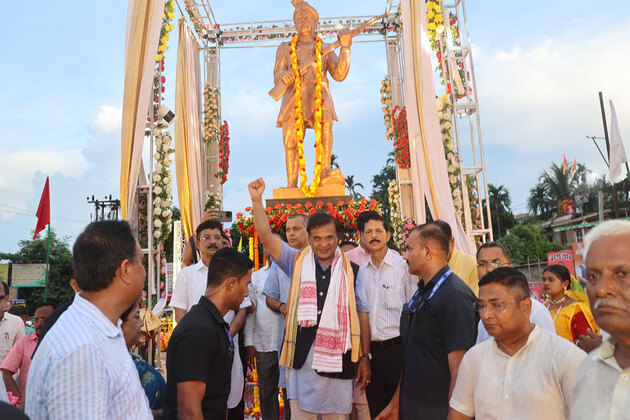 Assam CM Sarma unveils statue of freedom fighter Mangal Pandey at Silchar