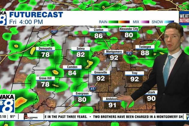 Still hot and humid but with higher chances for rain through Friday - WAKA 8
