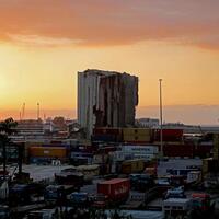 Letter from Mideast: More than a ruin -- the tilted broken silo at Beirut's port