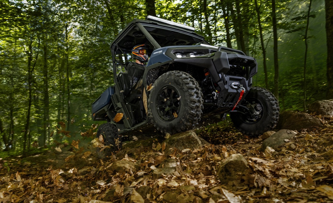 Can Am's new HD 11 Defender side-by-sides are powered by a 71kW (95hp) Rotax engine.