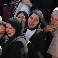 MIDEAST-WEST BANK-NABLUS-PALESTINIAN TEEN-FUNERAL