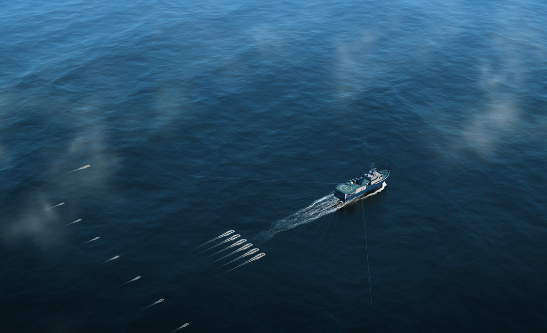 A seismic survey vessel at work. Credit: EnerGeo Alliance