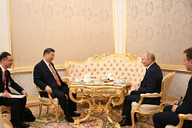 RUSSIA-MOSCOW-VLADIMIR PUTIN-CHINA-XI JINPING-CHAT OVER TEA