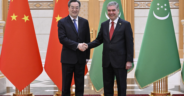 TURKMENISTAN-ASHGABAT-CHINA-DING XUEXIANG-GURBANGULY BERDIMUHAMEDOV-MEETING