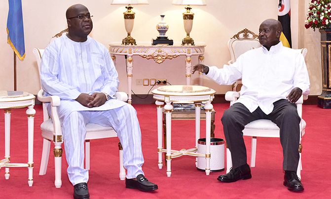 DR Congo's Tshisekedi in Uganda DR Congo's Tshisekedi in Uganda