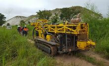  A drill rig at Manono