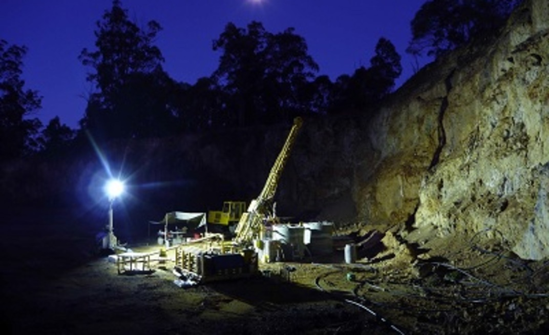 Historical drilling at Mount Carrington