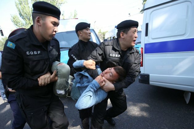 Kazakh Police Break Up Opposition Rallies, Detain Over 50