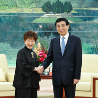 CHINA-BEIJING-WANG HUNING-TAIWAN GUESTS-MEETING (CN)
