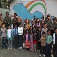Indian Army families celebrate Diwali with children in LoC Tangdhar; children appreciate army's role in computer education
