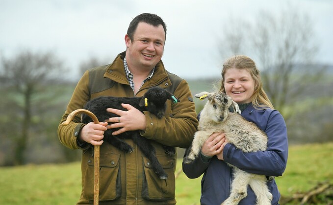 Adam Short and Eleri Pugh keep Old English Goats at Temple Farm in Devon.