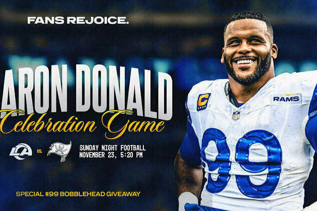 Aaron Donald Celebration Game: Sunday, November 23