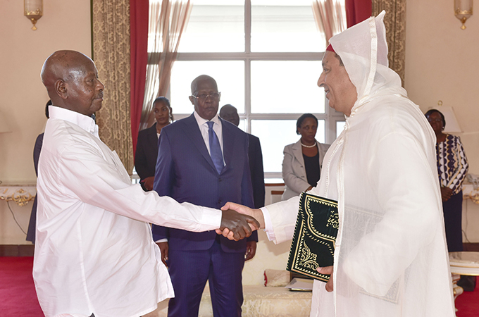 bdelilah enryane presents his credentials to resident useveni  hoto