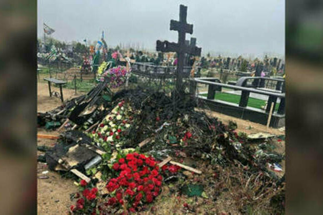Vandals set fire to grave of Russian military correspondent (VIDEO)