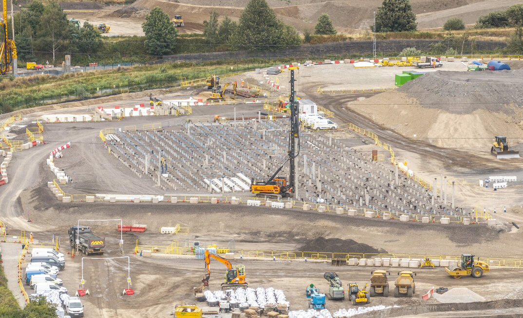 Van Elle’s driven piling team has completed the piling scope for both the embankment and West Abutment sections of the Transpennine Route Upgrade project with the installation of the 2233rd pile. Credit: Van Elle