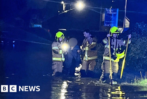 Flashing flooding causes damage in Bridgend