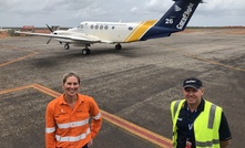 Rio Tinto's Alysia Tringrove and CareFlight Nurse Brendon Kiley.