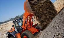 A Hitachi wheel loader