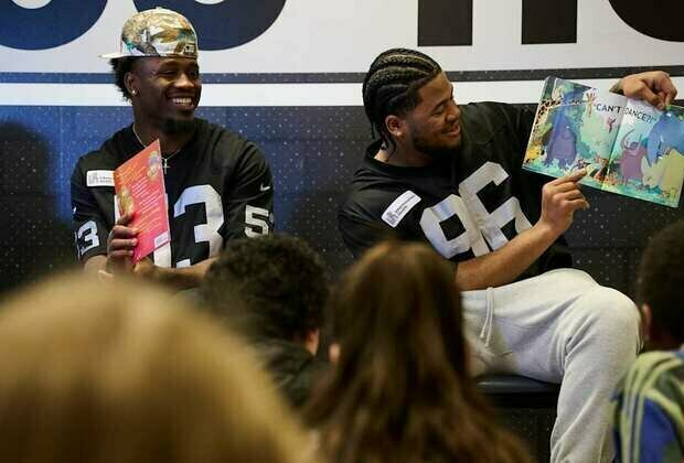 Las Vegas Raiders join the celebration to promote Nevada Reading Week