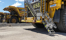 Thiess trucks at Lake Vermont.