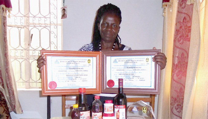  ith the grant akayenga was able to get  quality mark for her products