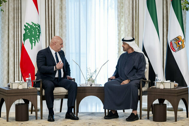 UAE President affirms support for Lebanon's stability, development during meeting with President Joseph Aoun