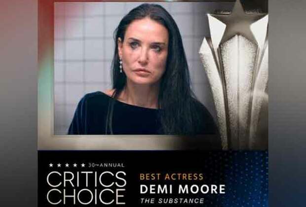 Demi Moore clinches Critics Choice Award for Best Actress for her role in 'The Substance'