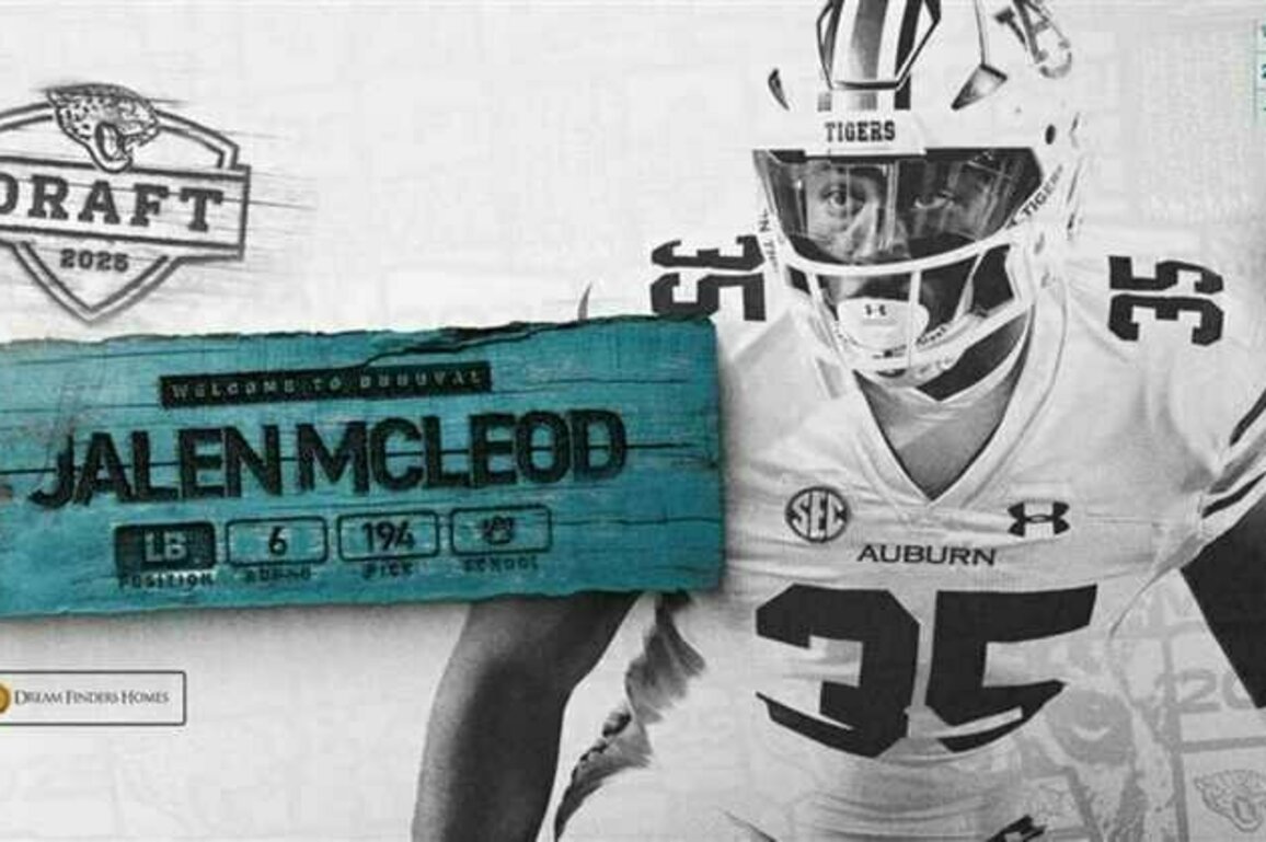 Jalen McLeod is the Jaguars No. 194 Overall in the 2025 NFL Draft