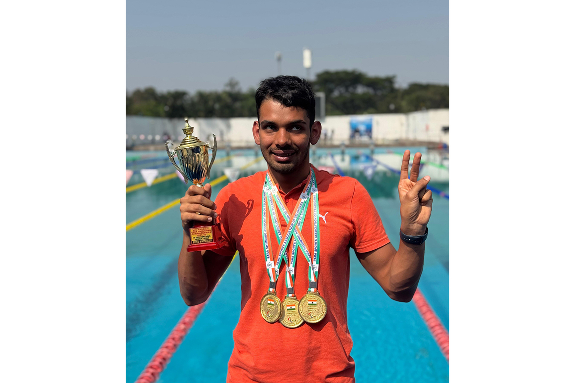 Himanshu Nandal secures three gold medals, 'Best Swimmer Award' at National Para Swimming Championships 2025