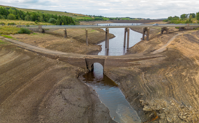 Amid persistent low rainfall last year an old bridge was revealed at Baitings Reservoir in Huddersfield | Credit: iStock