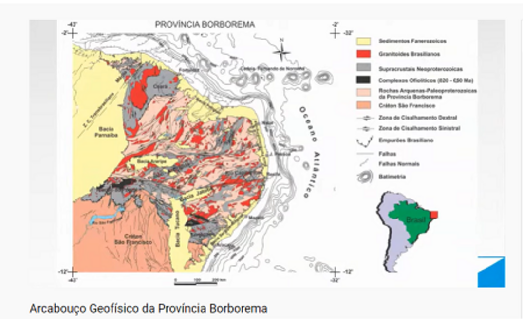Província de Borborema, de alto potencial mineral, é um dos focos do projeto