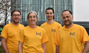 The team behind the Aberdeen Geothermal Feasibility Pilot: Dr David Cornwell, Professor Clare Bond, postgraduate researcher Tristan Roberts and Dr Vahid Vaziri
