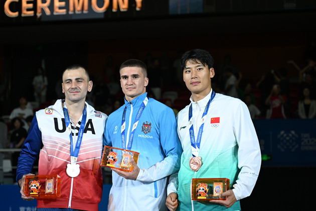 (SP)CHINA-CHENGDU-THE WORLD GAMES 2025-MUAYTHAI-MEN'S -86KG-AWARDING CEREMONY(CN)