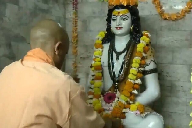 UP CM Yogi Adityanath offers prayers at Maa Pateshwari Temple in Balrampur