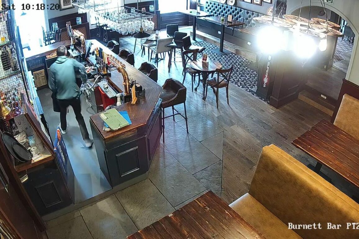 WATCH- Hapless thief caught by staff stealing from bar - now jailed.