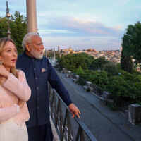 PM Modi, Italian PM Meloni visit iconic Colosseum after dinner, share pictures