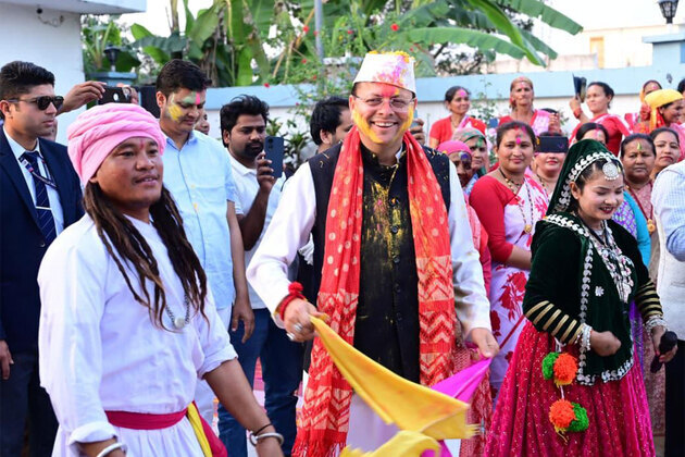 Uttarakhand CM Dhami attends Holi Milan ceremony in Kashipur