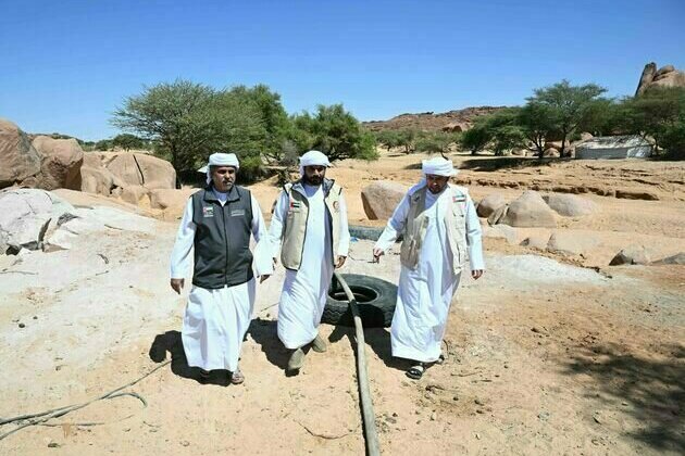 Emirati humanitarian team in Chad inaugurates second underground well in Amdjarass