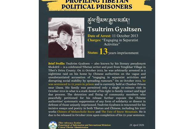 CTA highlights case of Tibetan political prisoner Tsultrim Gyaltsen ahead of expected release in 2026