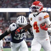 Season of Chiefs WR Rashee Rice (concussion) parked in pit row
