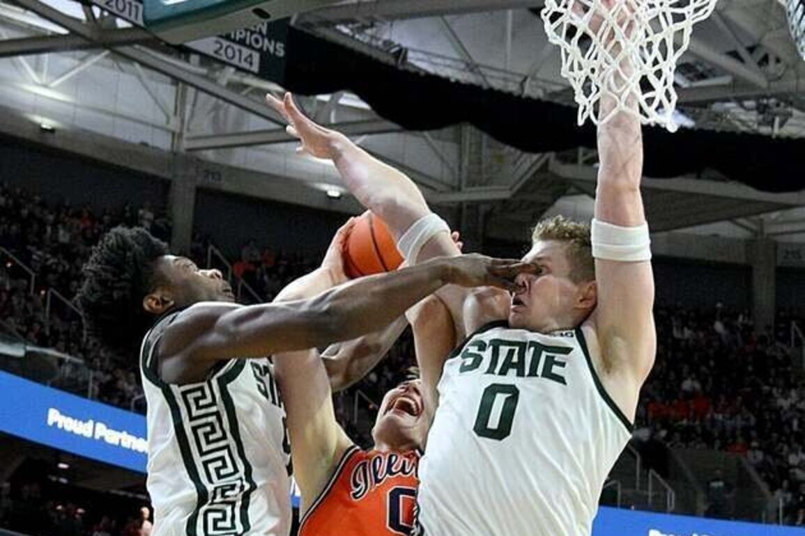 No. 10 Michigan State outlasts No. 5 Illinois in OT