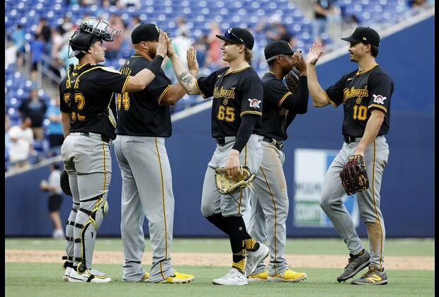 Pirates go for surprising sweep in Miami