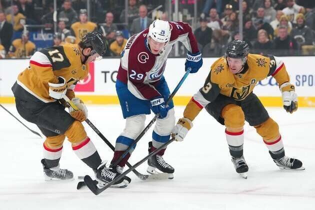 Nathan MacKinnon's clutch effort lifts Avs past Knights in shootout