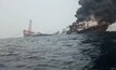 The Trinity Spirit FPSO in flames over the weekend.