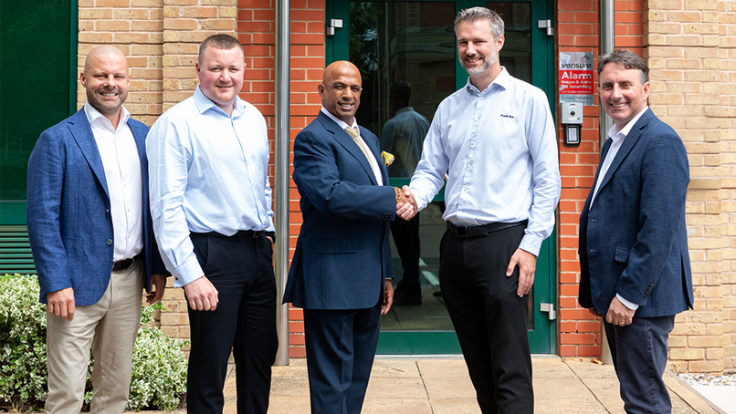 (L-R) Paul Read (IBC Chief Commercial Officer), Andrew McLellan (NBG board member), Vick Patel, James Norton (NBG Executive Director).