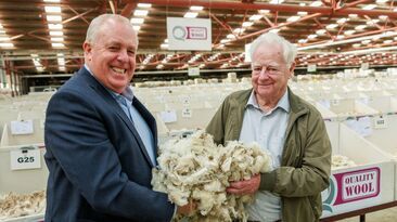 Wool industry leaders Mark Dyson, Quality Wool, and Rod Franklyn, Techwool Trading, are looking forward to the future after announcing the merger of their country wool marketing divisions.