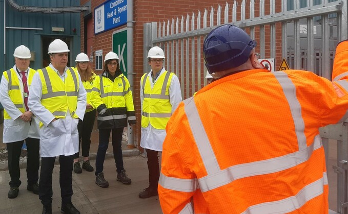 Mayor of the Liverpool Region Steve Rotheram visits the demonstration | Credit: HyNet North West