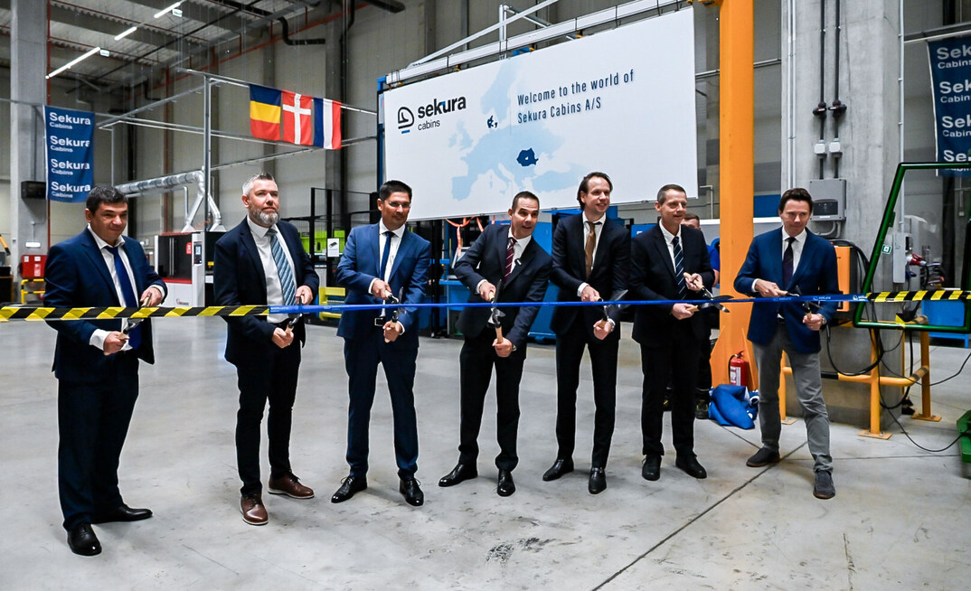 Ribbon cutting at Sekura Cabins Group's new factory in Romania