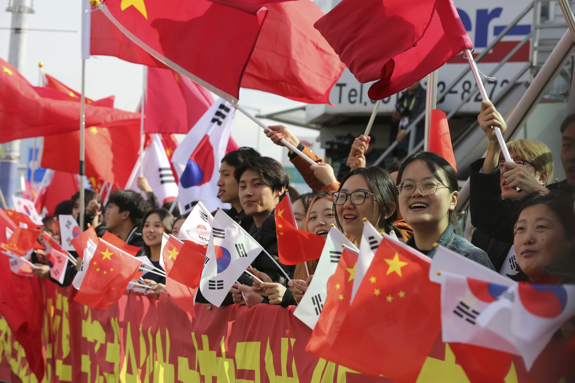 SOUTH KOREA-CHINA-XI JINPING-ARRIVAL-WELCOME