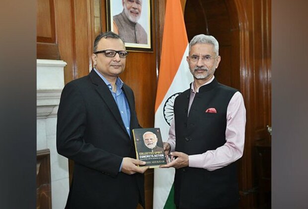 EAM Jaishankar receives Shashi Shekhar's book 'Collective Spirit, Concrete Action' based on PM Modi's 'Mann Ki Baat'